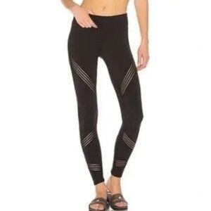 ALO Yoga Multi GREY Pull On Moto Mesh Activewear Leggings Women's Size Small S